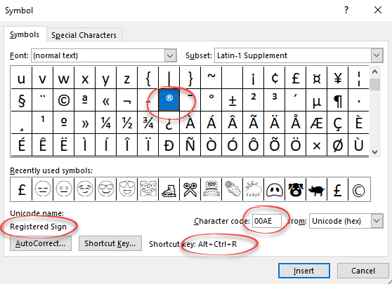 insert tm symbol in word for mac
